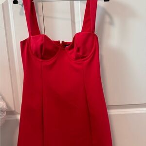 Elegant Red Sleeveless Dress
